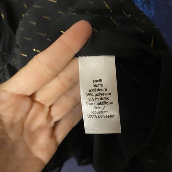 Maurices Blouse Plus Size 3X Black Gold V Neck Keyhole Tunic Top Fancy Party - Picture 4 of 7